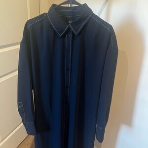 Madewell Navy Button Down Dress